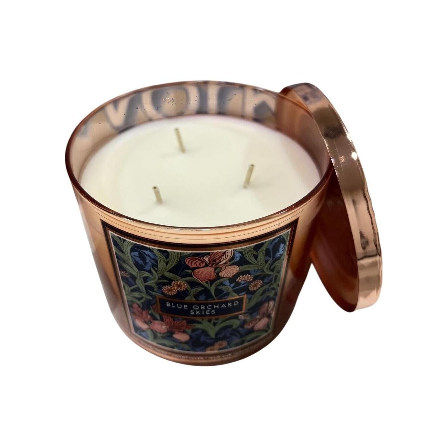 Bath & Body Works Blue Orchard Skies 3-Wick Scented Candle 