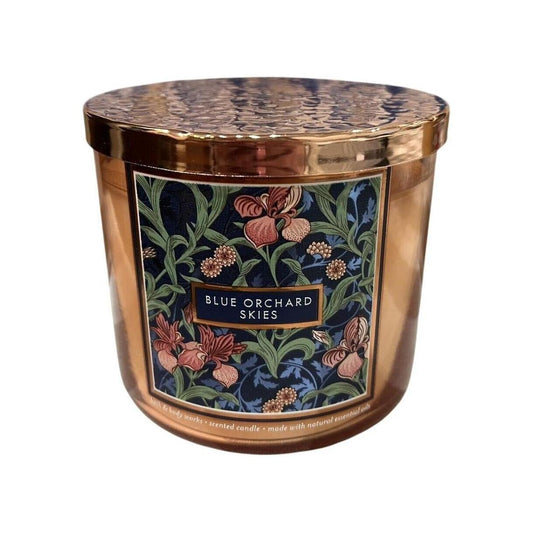 Bath & Body Works Blue Orchard Skies 3-Wick Scented Candle 