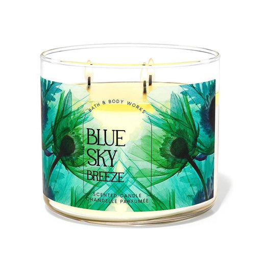 Bath & Body Works Blue Sky Breeze Scented 3-Wick Candle 
