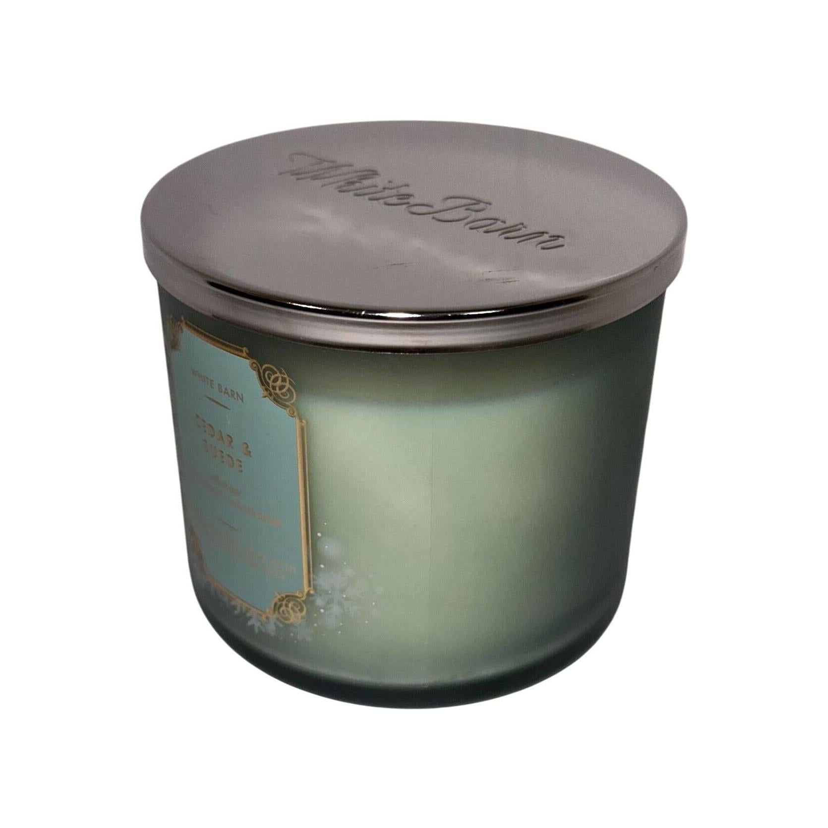 Bath & Body Works Cedar & Suede Soft Cedar Warm Incense Velvety Suede 3-Wick Candle 