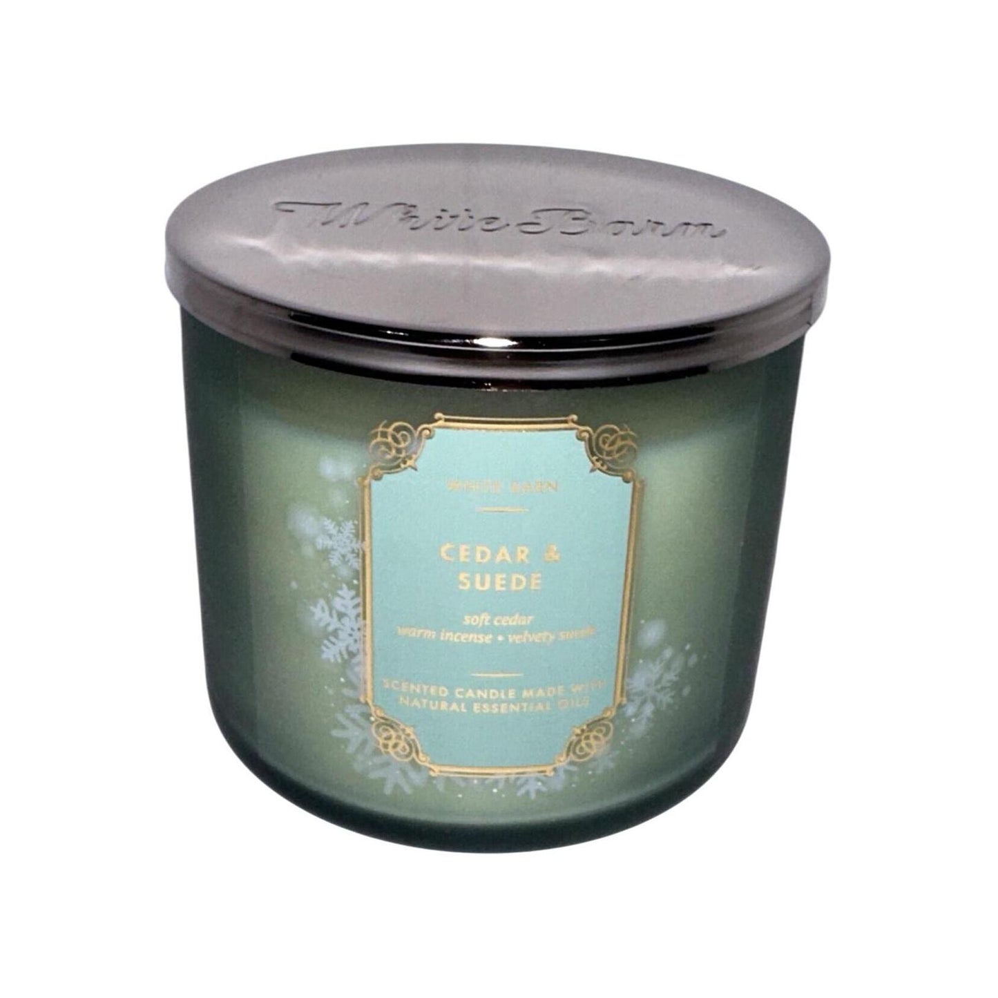 Bath & Body Works Cedar & Suede Soft Cedar Warm Incense Velvety Suede 3-Wick Candle 