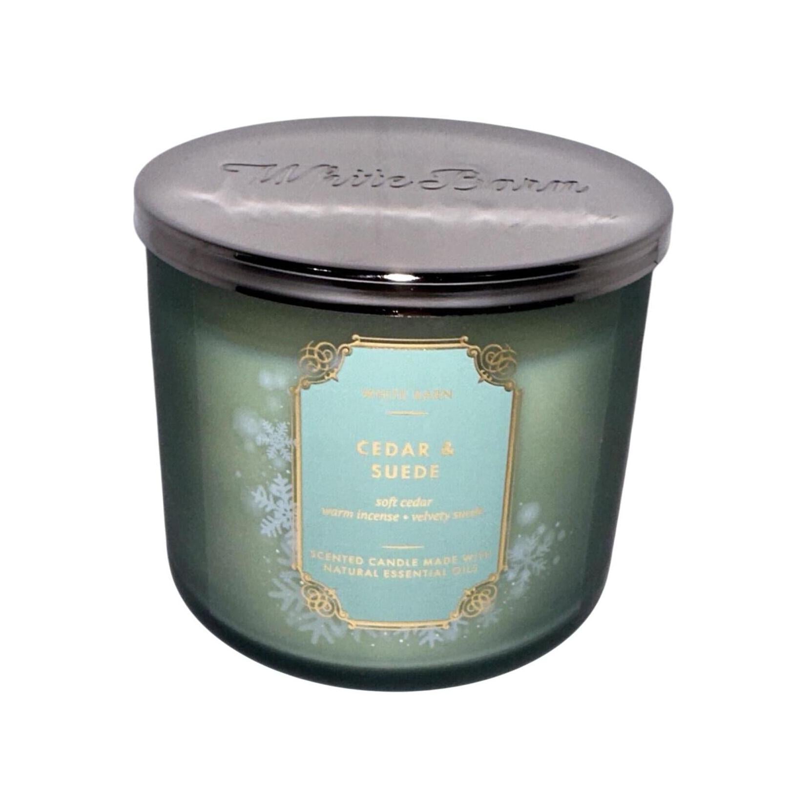 Bath & Body Works Cedar & Suede Soft Cedar Warm Incense Velvety Suede 3-Wick Candle 