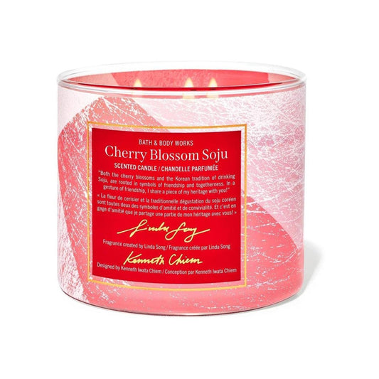 Bath & Body Works Cherry Blossom Soju Scented 3-Wick Candle By Linda Song 
