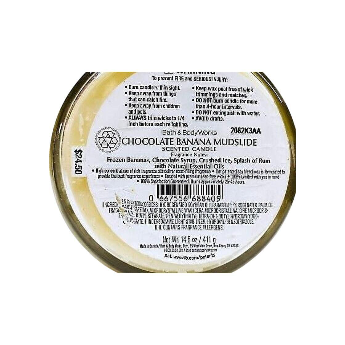 Bath & Body Works Chocolate Banana Mudslide Scented 3-Wick Candle 