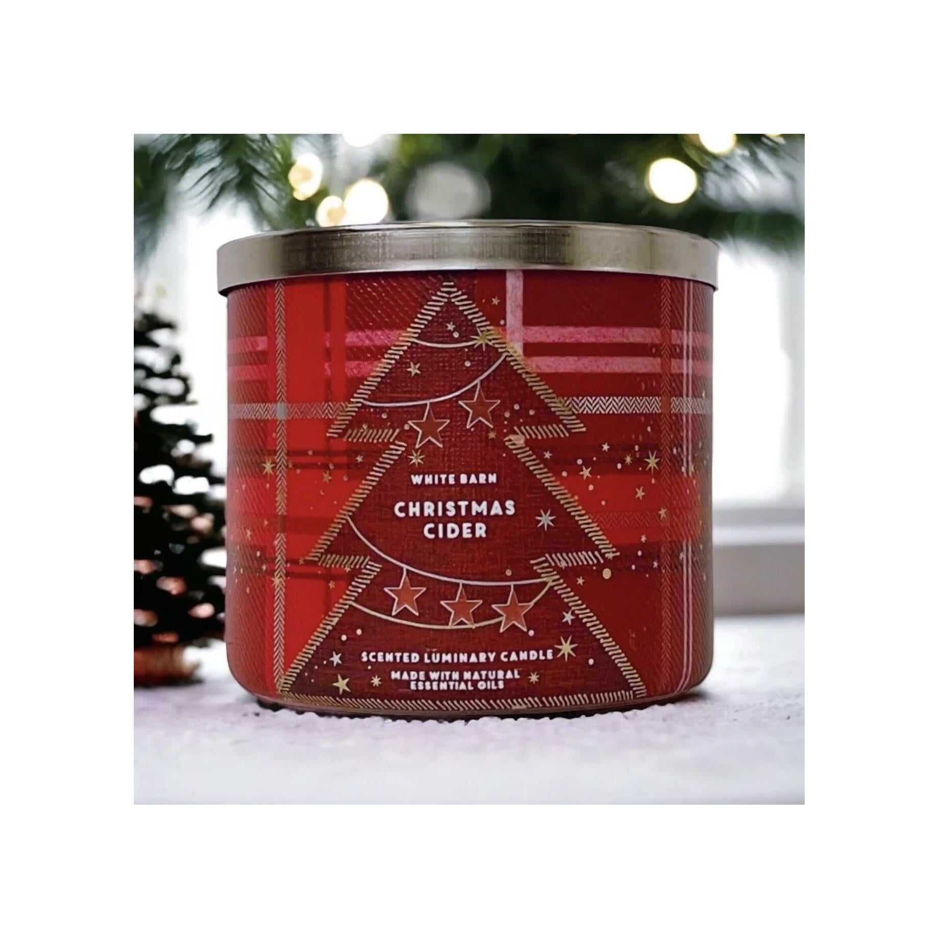 Bath & Body Works Christmas Cider Scented 3-Wick Candle 