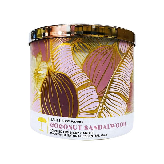 Bath & Body Works Coconut Sandalwood Scented 3-Wick Candle 