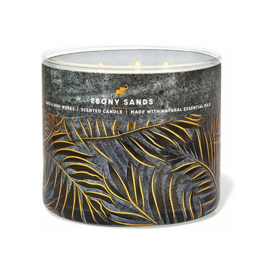 Bath & Body Works Ebony Sands 3-Wicked Scented Candle 