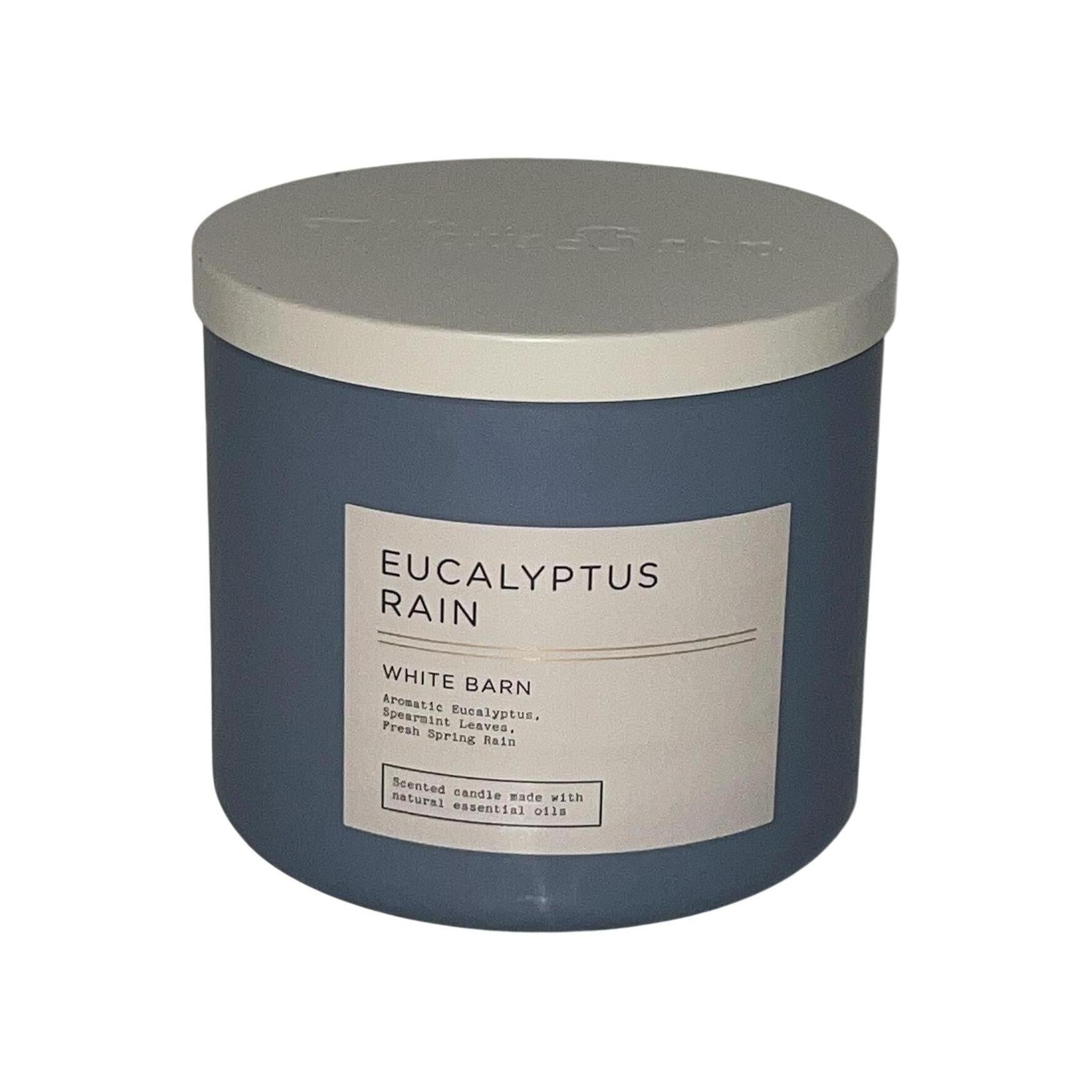 Bath & Body Works Eucalyptus Rain White Barn 3-Wick Candle (White Barn) 