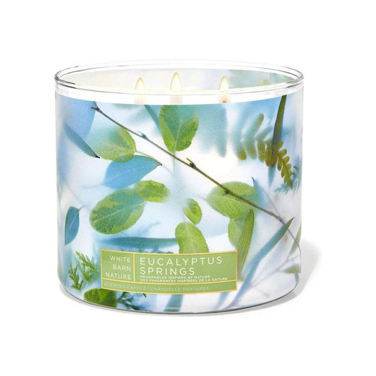 Bath & Body Works Eucalyptus Springs 3-Wick Large Scented Candle (White Barn) 