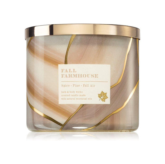 Bath & Body Works Fall Farmhouse Scented 3-Wick Candle 
