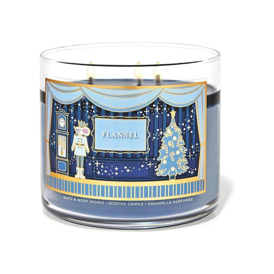 Bath & Body Works Flannel Scented 3-Wick Candle 