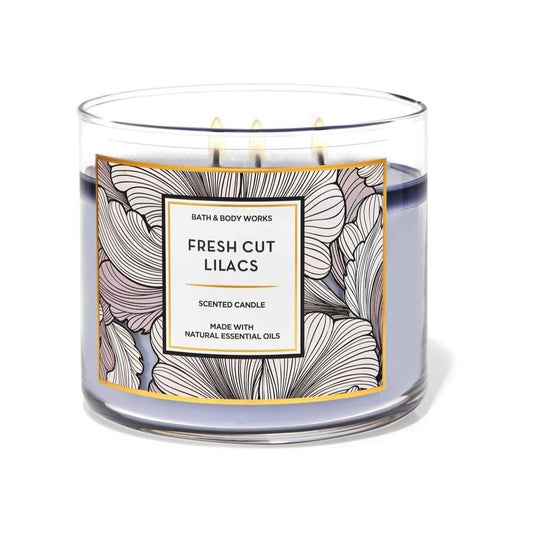 Bath & Body Works Fresh Cut Lilacs Scented 3-Wick Candle 