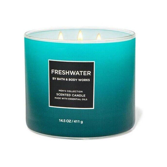 Bath & Body Works Freshwater 3-Wick Scented Candle (Men's Collection) 
