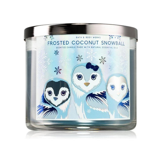 Bath & Body Works Frosted Coconut Snowball Scented 3-Wick Candle 