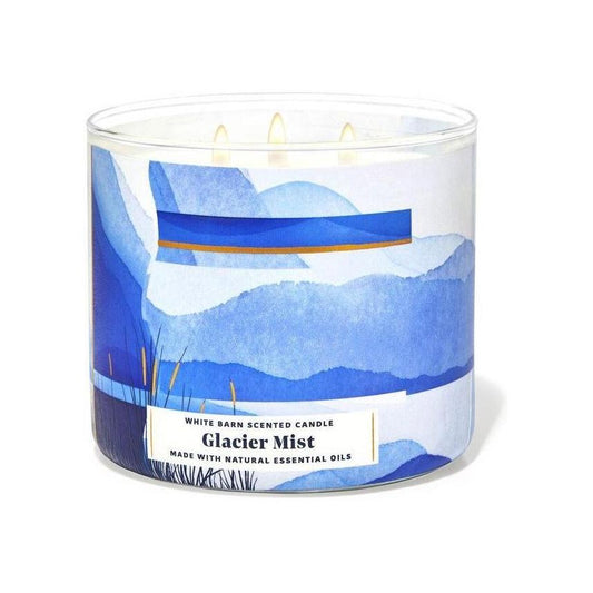 Bath & Body Works Glacier Mist 3-Wick Candle (White Barn) 