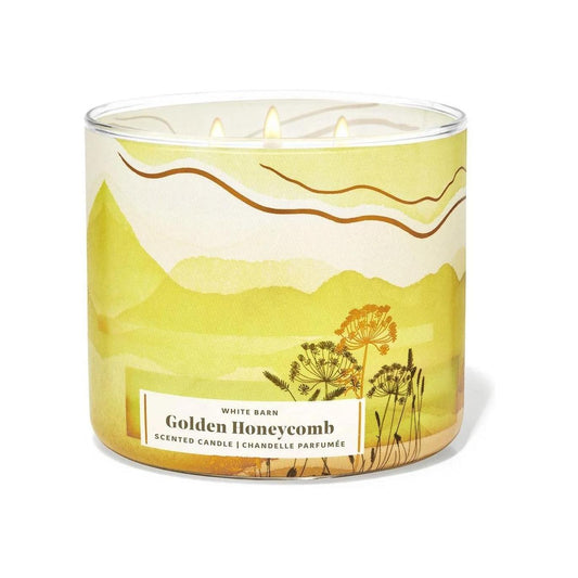 Bath & Body Works Golden Honeycomb 3-Wick Candle (White Barn) 