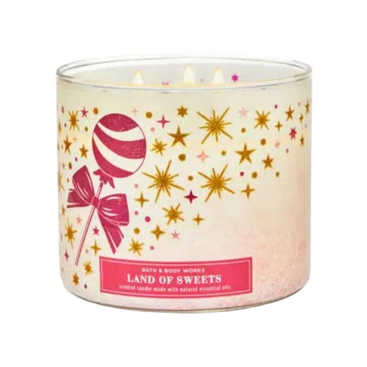 Bath & Body Works Land Of Sweets Scented 3-Wick Candle 