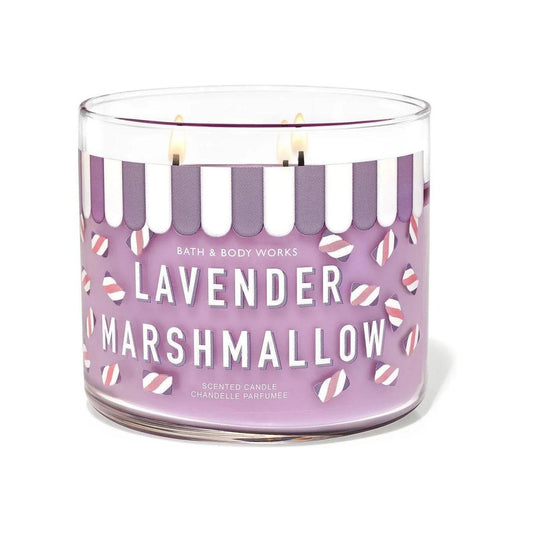 Bath & Body Works Lavender Marshmallow Scented 3-Wick Candle 