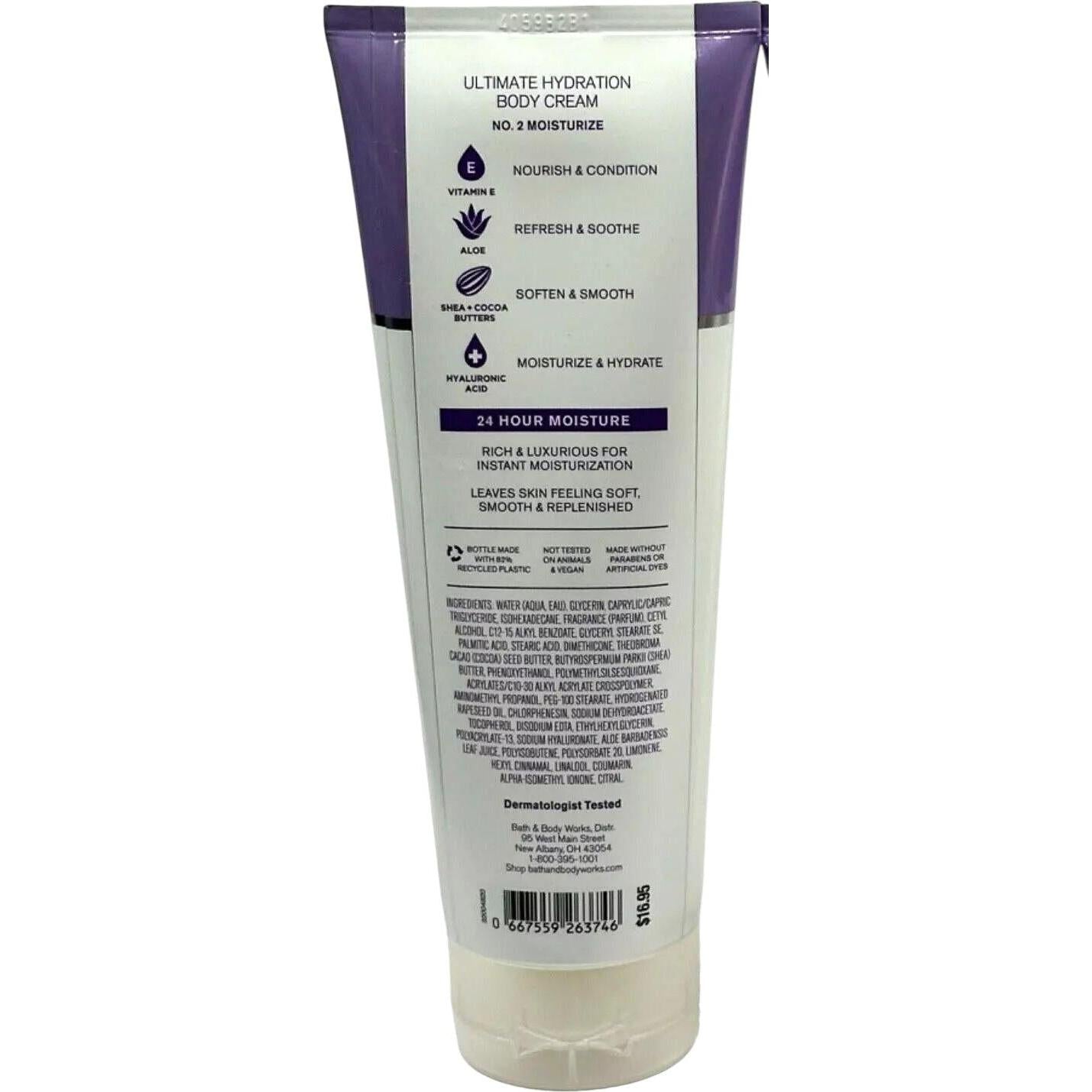 Bath & Body Works Lavender No.2 Moisturize Ultimate Hydration Body Cream 