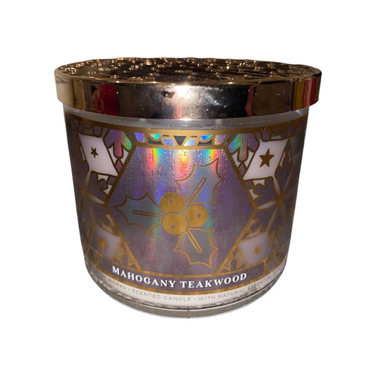 Bath & Body Works Mahogany Teakwood Scented 3-Wick Candle 