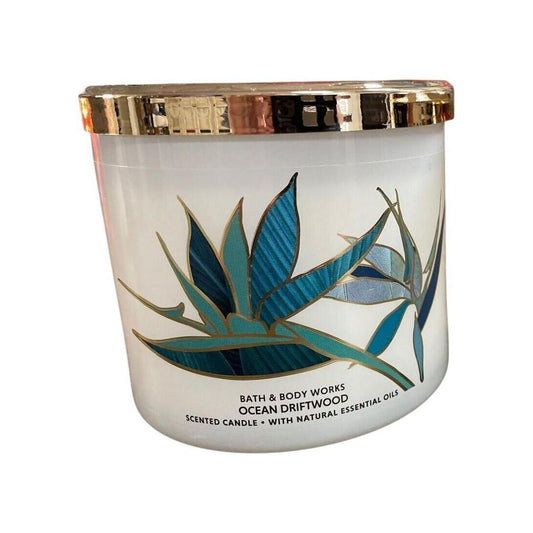 Bath & Body Works Ocean Driftwood Scented 3-Wick Candle With Natural Essential Oils 