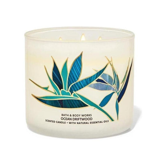 Bath & Body Works Ocean Driftwood Scented 3-Wick Candle With Natural Essential Oils 