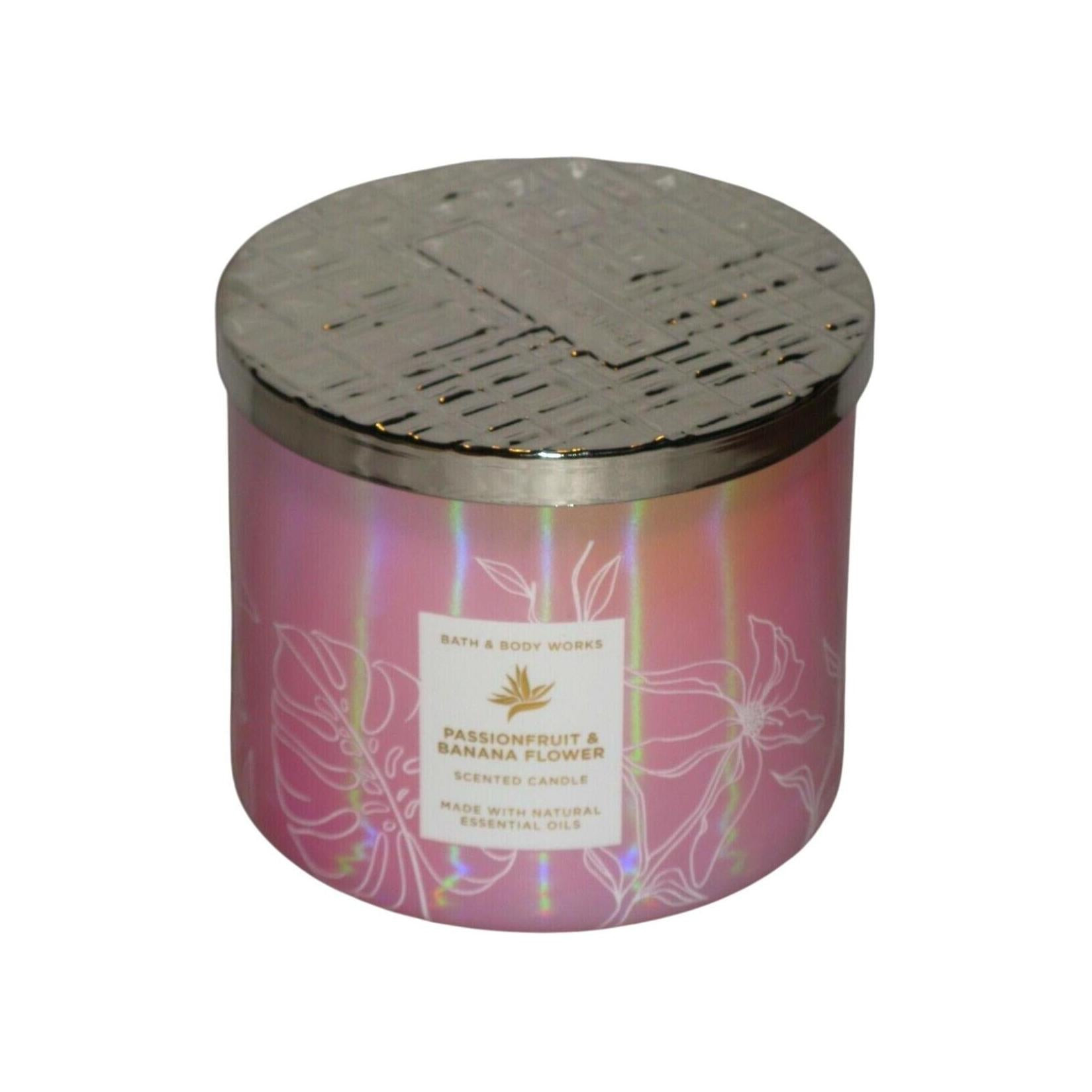 Bath & Body Works Passionfruit & Banana Flower Scented 3-Wicked Candle 