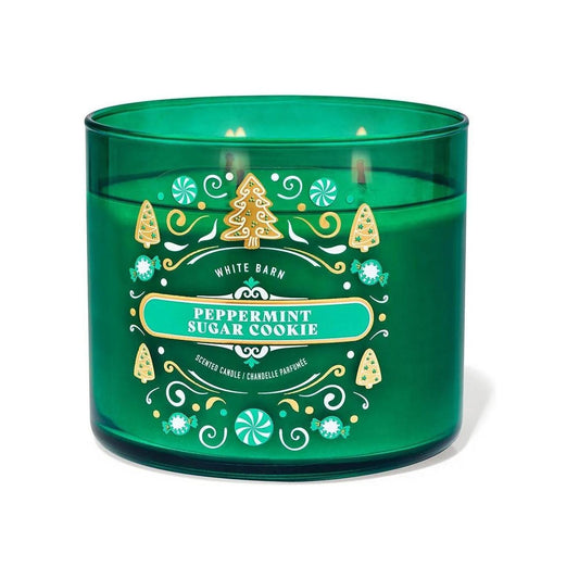 Bath & Body Works Peppermint Sugar Cookie Scented 3-Wick Candle 