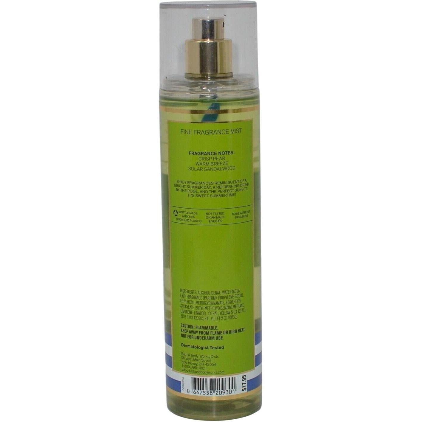 Bath & Body Works Poolside Cabana Fine Fragrance Mist Spray 