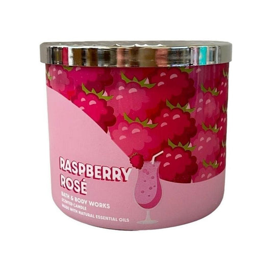Bath & Body Works Raspberry Rose 3-Wick Scented Candle 
