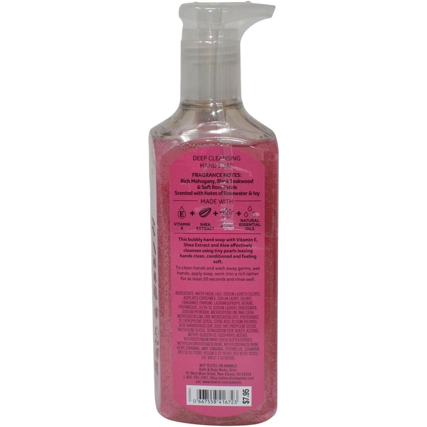 Bath & Body Works Rose Water & Ivy & Mahogany Teakwood Deep Cleansing Hand Soap 