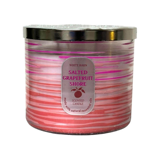 Bath & Body Works Salted Grapefruit Shore White Barn Scented 3-Wick Candle (White Barn) 