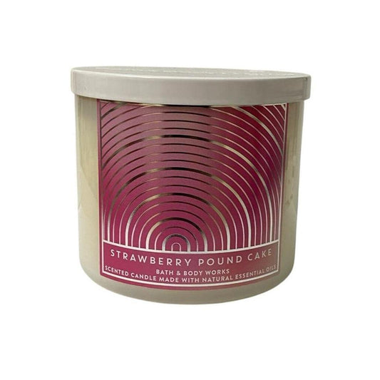 Bath & Body Works Strawberry Pound Cake 3-Wick Candle 