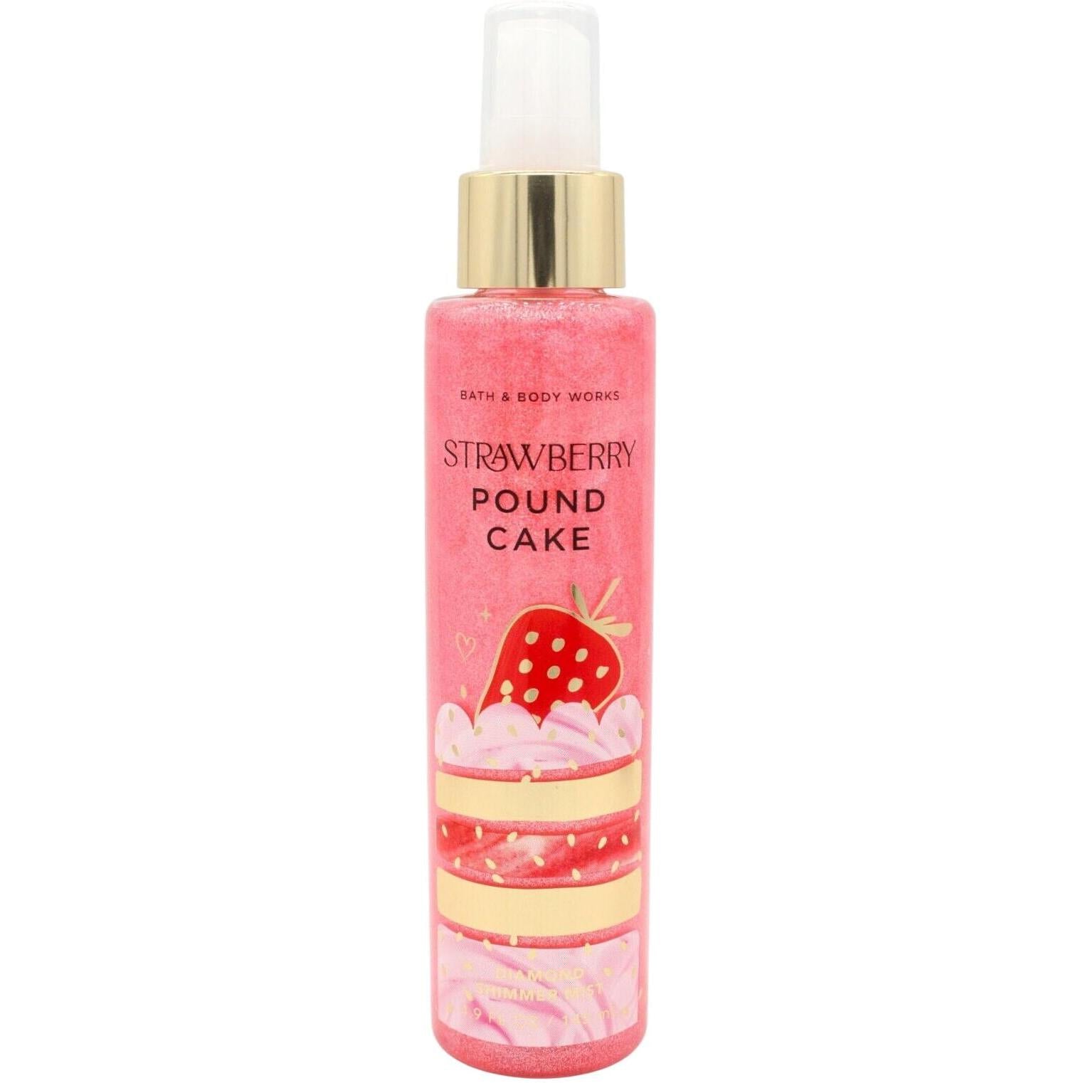 Bath & Body Works Strawberry Pound Cake Diamond Shimmer Mist 
