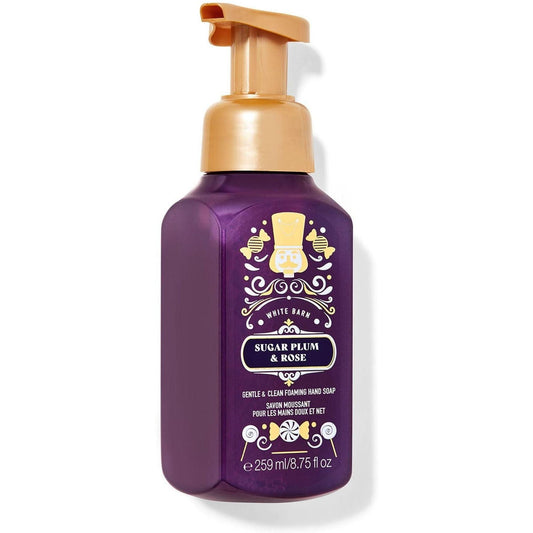Bath & Body Works Sugar Plum & Rose Gentle & Clean Foaming Hand Soap (White Barn) 