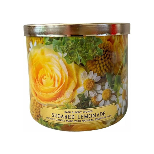 Bath & Body Works Sugared Lemonade Scented 3 Wick Candle 