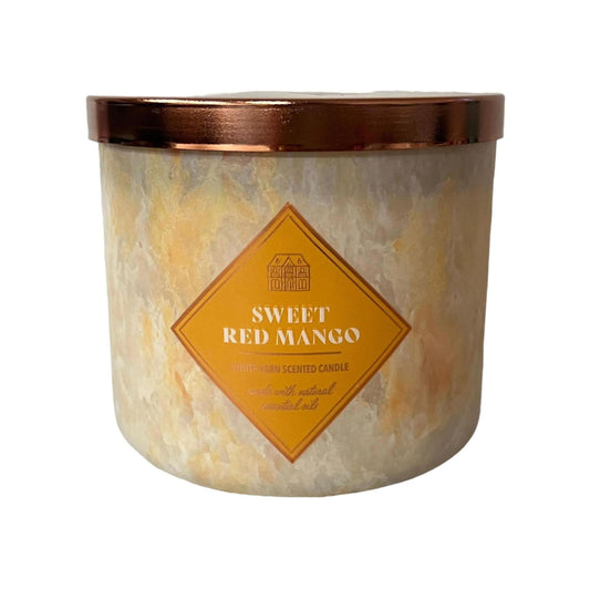 Bath & Body Works Sweet Red Mango Scented 3-Wick Candle (White Barn) 