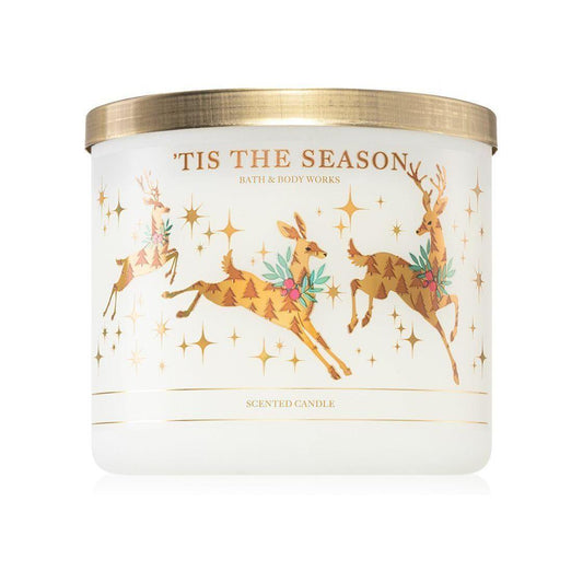 Bath & Body Works Tis The Season Sceneted 3 Wick Candle 