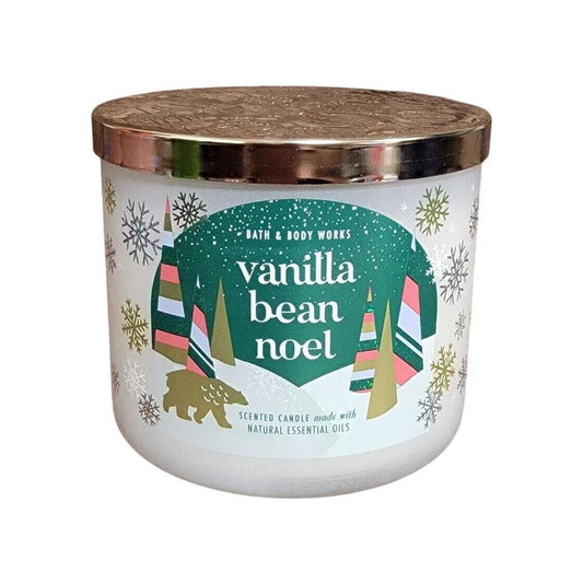 Bath & Body Works Vanilla Bean Noel Scented 3-Wick Candle 