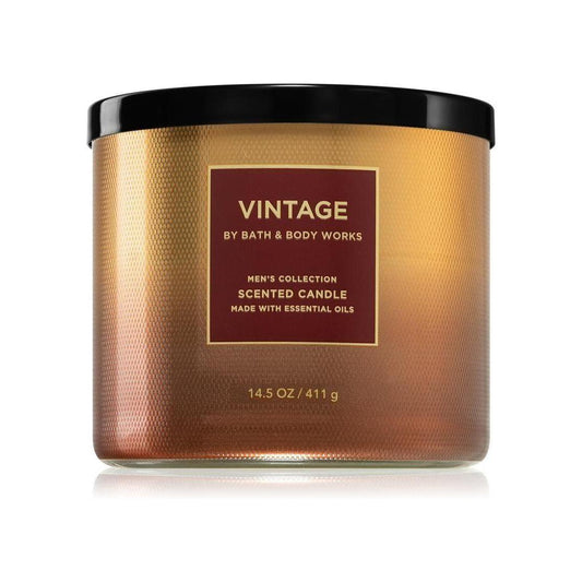 Bath & Body Works Vintage 3 Wick Scented Candle 