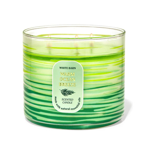 Bath & Body Works Warm Ocean Breeze 3-Wick Scented Candle (White Barn) 
