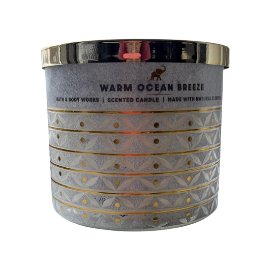 Bath & Body Works Warm Ocean Breeze Scented 3 Wick Candle 