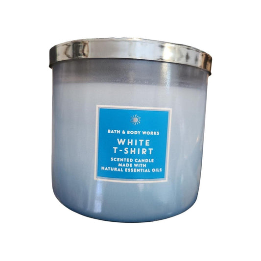Bath & Body Works White T-Shirt Scented 3-Wick Candle 
