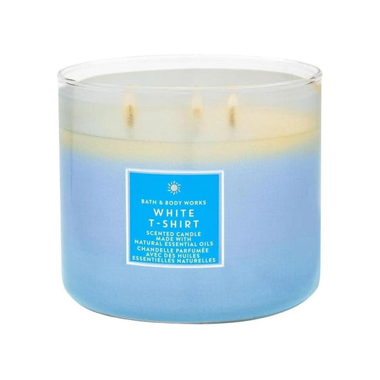Bath & Body Works White T-Shirt Scented 3-Wick Candle 