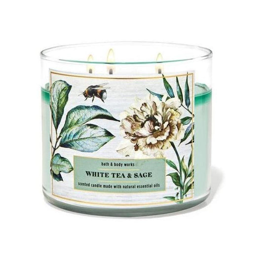 Bath & Body Works White Tea & Sage Scented Candle 