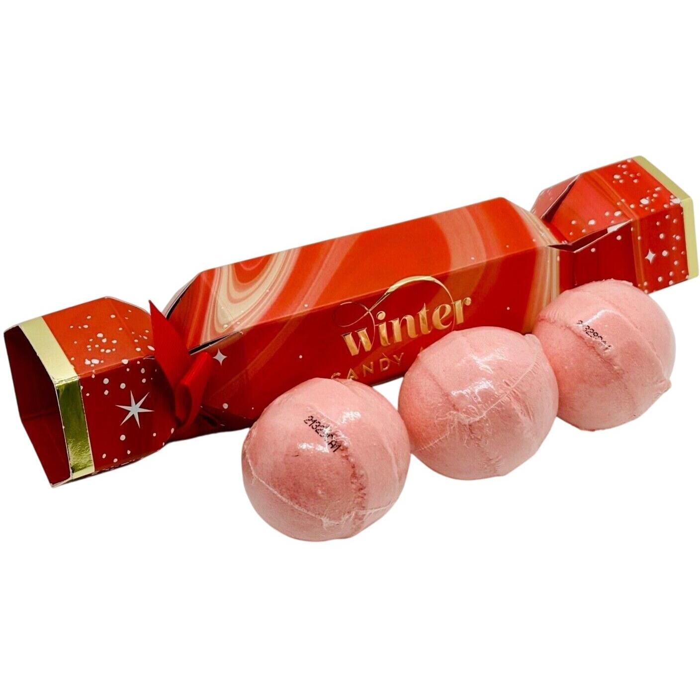 Bath & Body Works Winter Candy Apple Set Of 3 Bath Fizzies 