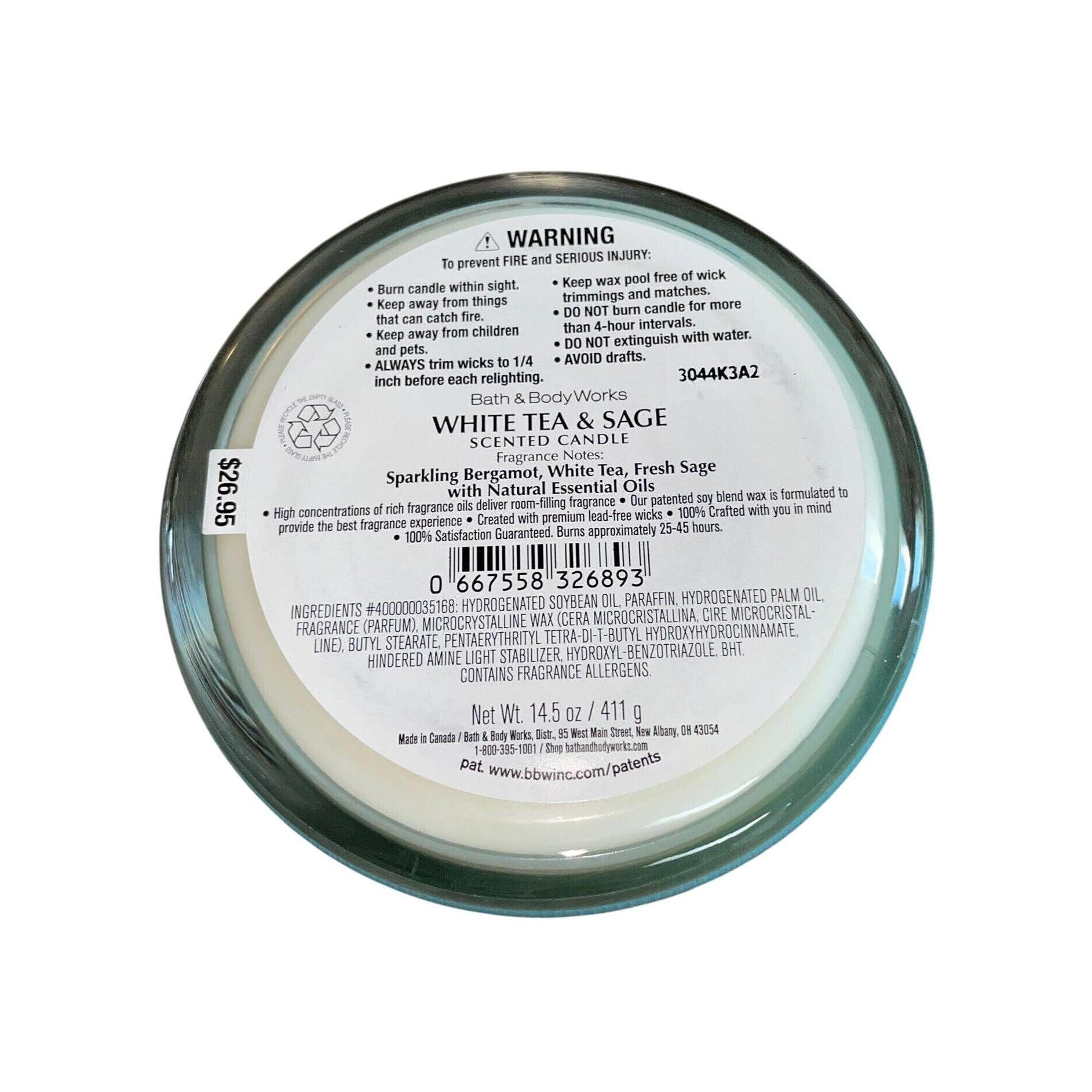 Bath & Body Works You'Re The Best White Tea & Sage Scented Candle 