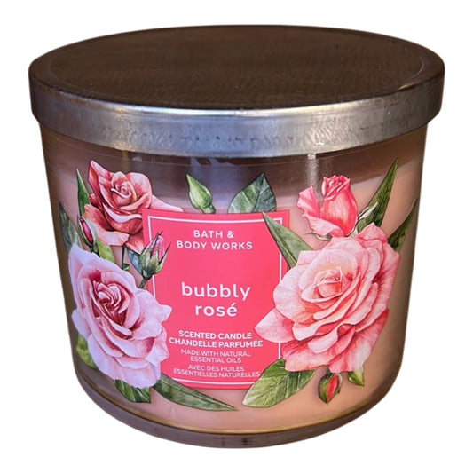 Bubbly Rose Scented Candle 3-Wick
