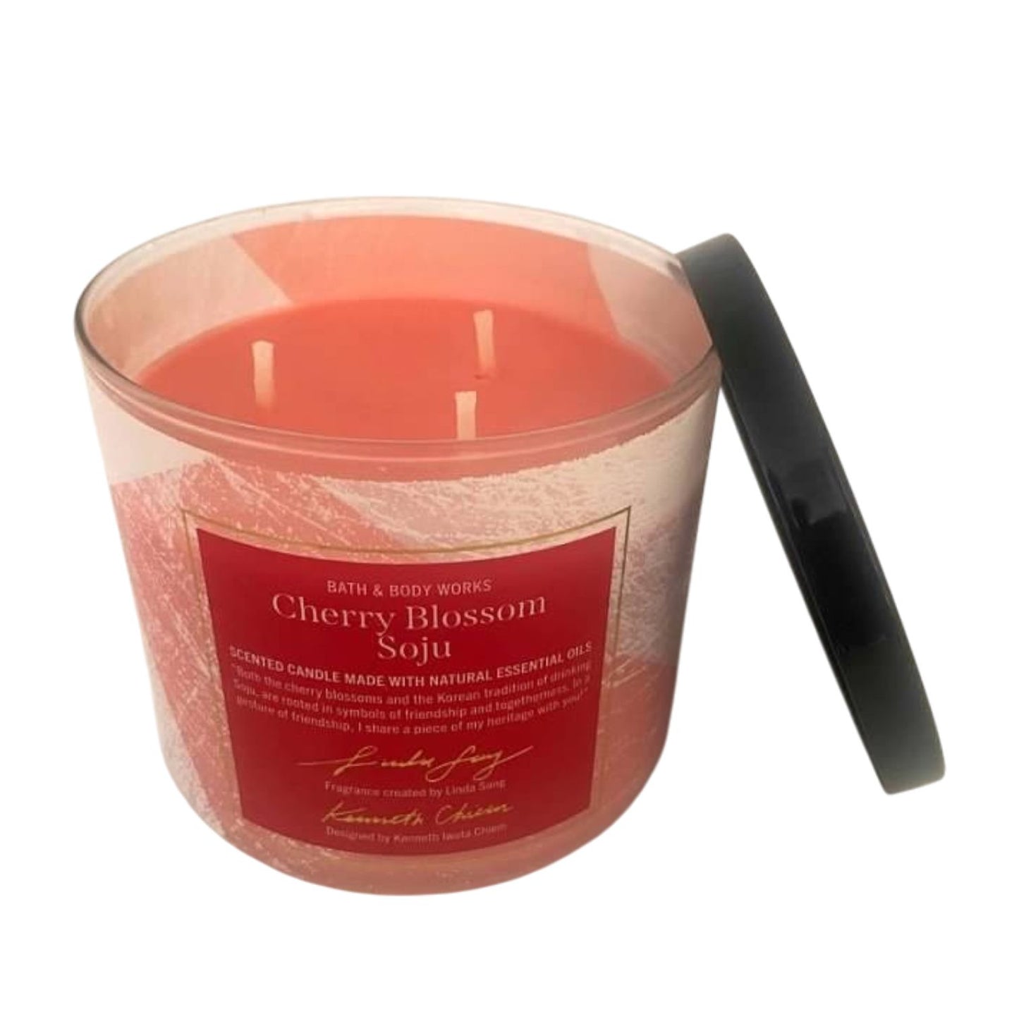 Cherry Blossom Soju Scented 3-Wick Candle By Linda Song