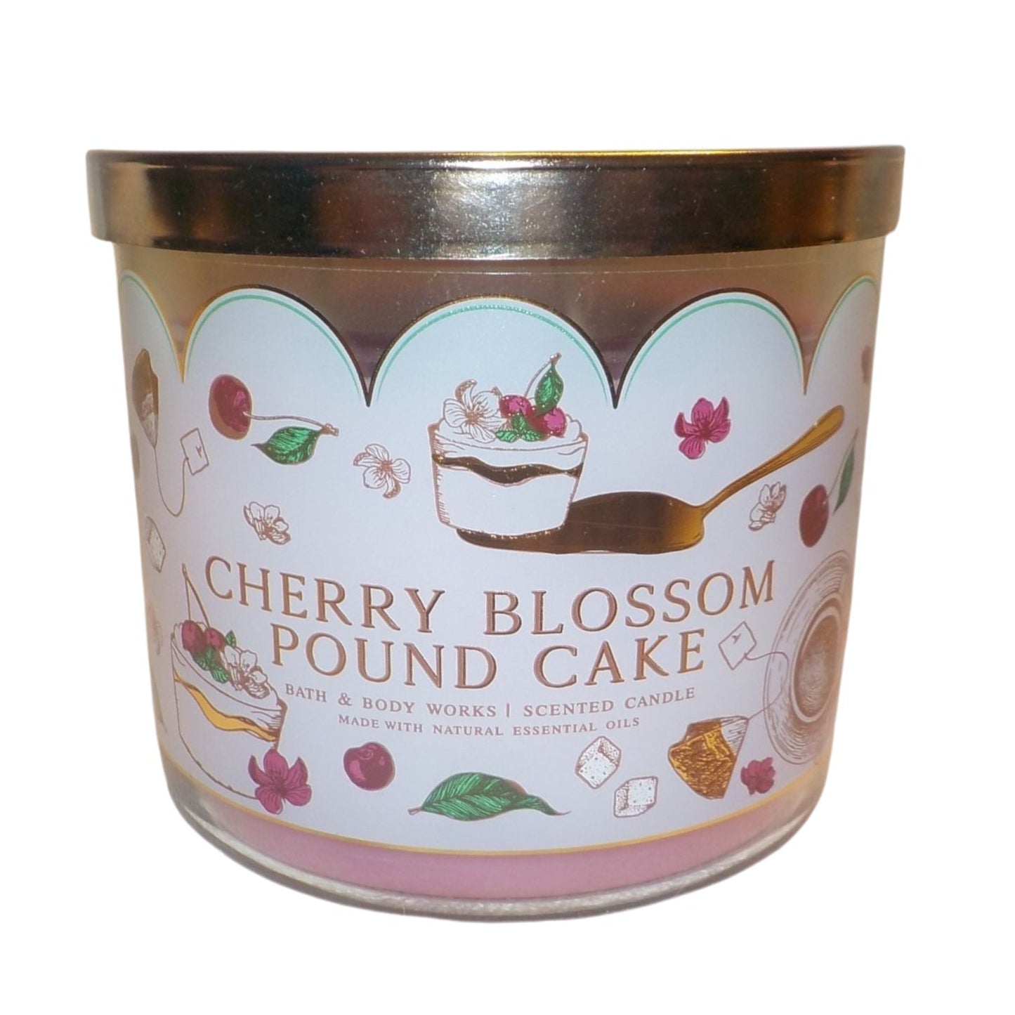 Cherry Blossom Pound Cake Scented 3-Wicked Candle